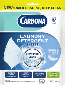 Carbona Free & Clear Laundry Detergent Sheets